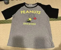 PEANUTS スヌーピー　チャーリーブラウン　Tシャツ　グレー　古着のサムネイル