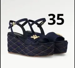 Louis Vuitton デニムウェッジサンダル サイズ35のサムネイル