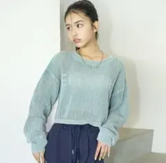 Lovetoxic✩.*˚ピグメントメッシュニット LL 170