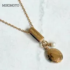 ミキモト ネックレス パール ゴールド バー ミラー オーバル ロゴ 希少のサムネイル