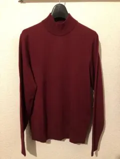 UNIQLO ユニクロ エクストラファインメリノモックネックセーター レッド