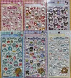 【正規品】ボンボンドロップシール サンリオ 第二弾 はぴだんぶい 6枚セット
