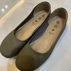 お値下げ‼️O.G.A. オリーブグリーン フラットシューズ LL