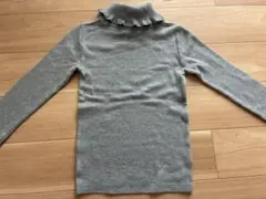 ファミリア 美品 120㎝ グレー タートルネック 長袖カットソー綿100%