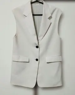 GU オーバーサイズテーラードベスト ベージュ