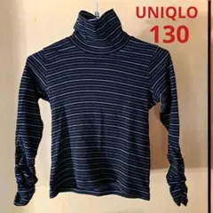 UNIQLO　ユニクロ　タートルネックシャツ　インナーシャツ　ジュニア　ボーダー