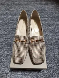 【未使用品】oriental traffic チェック柄ローファー 25.5cm