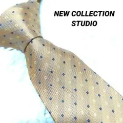 ニューコレクション スタジオ ネクタイ シャドーストライプ 小紋柄 シルク