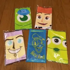 ディズニータオルハンカチ5枚セット