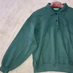 ★アーノルドパーマー 襟付きヴィンテージトレーナー L グリーン スウェット