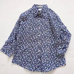 【小さめサイズXS】エルエルビーン◇フラワープリントブラウス コットンシャツ