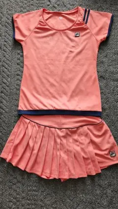 FILA オレンジ テニスウェア セット