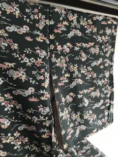 レトロ　紅型風　小紋の着物　リメイク