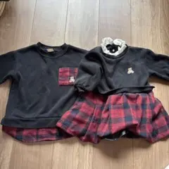 petit main スウェット90 ワンピース80