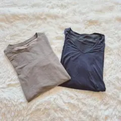 ユニクロ ヒートテック メンズMサイズ 2枚セット 黒色茶色 E8081