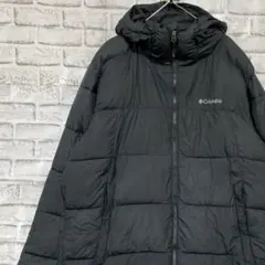 コロンビア　マウンテンパーカー中綿　ブラックL ロゴ刺繍アウトドア0106