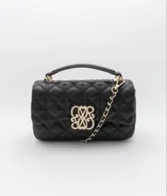 RANDA 2WAY モノグラムビジューキルティングバッグ black