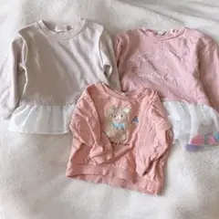 ♡女の子トレーナーセット　90 ピンク♡