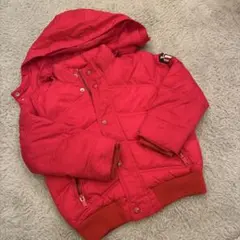 トミーヒルフィガー 赤 中綿コート フード付き　116-122