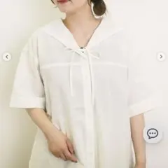 サマンサモスモス　セーラー襟ブラウス