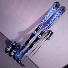 SALOMON スキー板、ブーツ、ストックセット