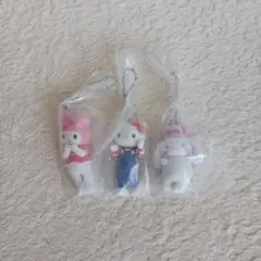サンリオキャラクターズ　ミニチュアチャーム　マイメロ・ハローキティ・シナモン
