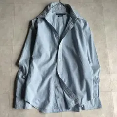 Ralph Lauren ストライプBDシャツ サックス 8 袖ポニー刺繍