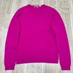カシミア100% 高級 UNIQLO ニット セーター 美品 R-7078