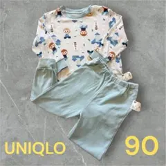 ユニクロ　UNIQLO アナ雪　ベビーパジャマ　90 長袖