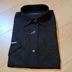INTERMEZZO ブラック刺繍シャツ