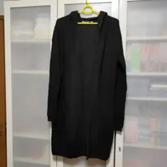 6006 ユニクロ フード付きロングニットカーディガン Lサイズ