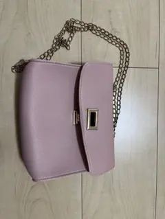 ピンク ショルダーバッグ 合成皮革