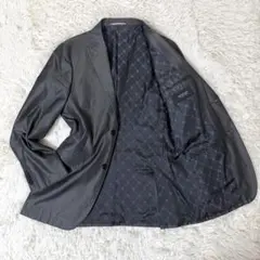 美品✨バーバリーブラックレーベル テーラードジャケット モノグラム 光沢 M