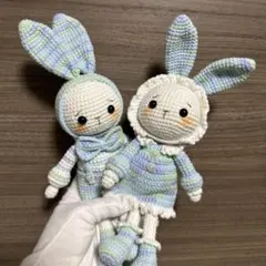 かわいいうさぎちゃんあみぐるみ