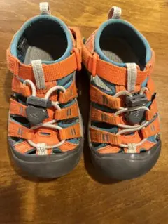 KEEN キッズサンダル オレンジ/青