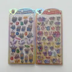 ディズニー うるちゅるポップシール ミニオン スティッチ 2種セット