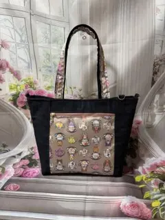 ファスナーポケット付きトートバッグ（ジョリーフルール）