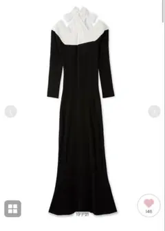 【SNIDEL】フロントクロスニットワンピース