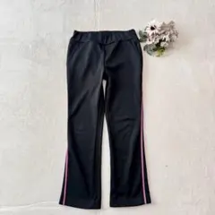 ジャージパンツ（L)ピンクライン ウエストゴム カジュアル シンプル ズボン