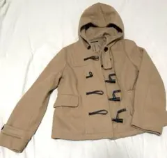 【特別価格】ベージュ キャメル フード付き ダッフルコート