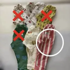 マーキーズ♡95cm赤レッドストライプパンツスウェット90