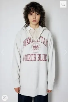 MOUSSY CUT OFF NECK HOODIE ワンピース