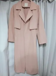 LOWRYS FARM ピンク ベルト付きトレンチコート Mサイズ