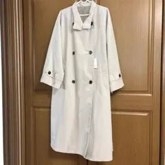タグ付き　トレンチコート　ダブルブレストコート　スプリングコート　ベージュ系