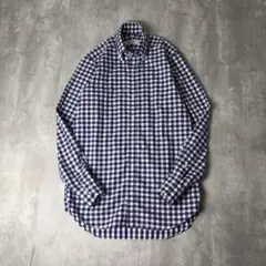 TOMORROWLAND PILGRIM ギンガムチェック BDシャツ ネイビー
