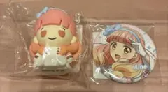 アイカツ 友希あいね 缶バッジ＆フィギュア　DMMスクラッチ くじ　2点セット