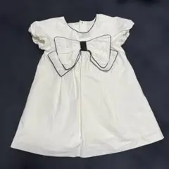 ZARAワンピース 104センチ　リボン　パフスリーブ　キッズ