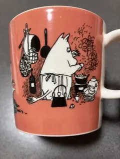 アラビア　ムーミンマグカップ　ダークローズ　希少廃盤