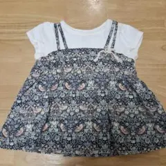 重ね着風カットソー(半袖)　80