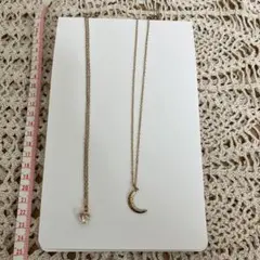 ゴールド ネックレス ハート型と三日月型　新品